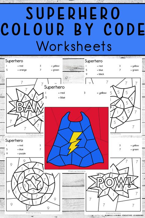 Super Hero Printables Free, Superhero Math Activities, Superhero Preschool, Superhero Math, Day Camp Activities, Superhero Camp, Super Hero Activities, Superhero Printables, Super Hero Day