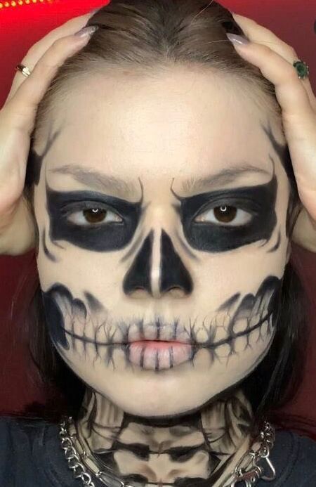 Simple Skull Makeup Men, Skeleton Face Makeup Easy, Skeleton Face Paint Women, Skeleton Makeup Men, Skull Makeup Men, Halloween Beauty Makeup, Calavera Makeup, Caveira Halloween, Halloween Caveira