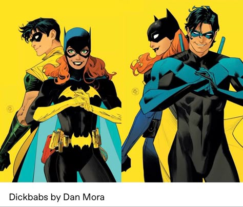 Nightwing And Batgirl, Batgirl Art, Dc Batgirl, Dan Mora, Teen Titans Starfire, Future Boy, Batman Universe, Dc Comics Artwork, Dc Memes