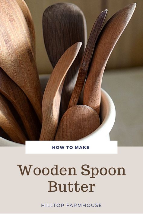 Diy Wooden Utensils, Nan Recipe, Spoon Butter, Scratch Recipes, Diy Cleaning Products Recipes, Unrefined Coconut Oil, Wooden Spatula, Homemade Pancakes, Wooden Utensils