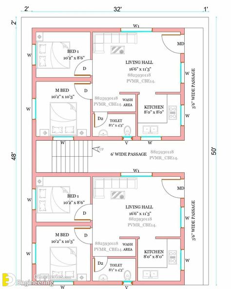 Small Apartment Building Plans, Small House Design Floor Plan, Micro House Plans, Boil Lemons, 30x40 House Plans, Small Apartment Building, Bungalow Floor Plans, Affordable House Plans, Small House Design Exterior