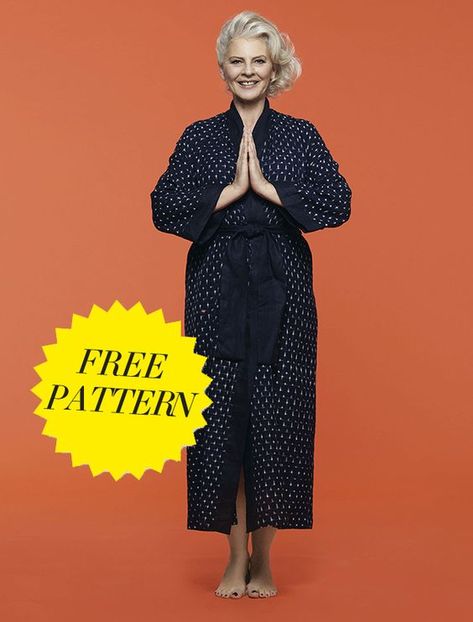 Free Plus Size Sewing Pattern, How To Make A Kimono Diy Free Pattern, Free Plus Size Sewing Patterns Pdf, Plus Size Sewing Patterns Free, Dressing Gown Sewing Pattern, Download Free Pdf Sewing Patterns, Kimono Robe Sewing Pattern, Kimono Robes Pattern, Free Sewing Patterns For Women