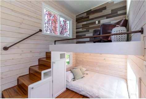 Reverse Loft Rustic Tiny House, Tiny House Blog, Tiny House Builders, Tiny House Interior Design, House Design Ideas, House Loft, Design Café, Floor Bedroom, Tiny House Inspiration