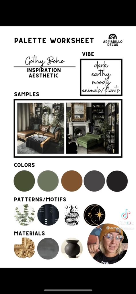 Classy Goth Bedroom Ideas, Classroom Decor Dark Academia, Gothic Office Aesthetic, Boho Goth Office, Cottage Goth Bedroom, Dark Boho Classroom, Earthy Halloween Decor, Boho Witch Aesthetic Home, Moody Gothic Bedroom