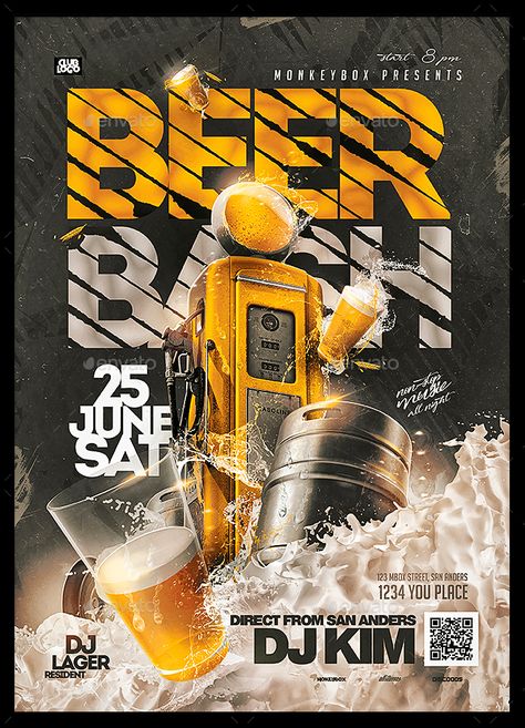 Beer Flyer Design, Beer Promotion Poster, Beer Flyer, Beer Poster Design, Beer Magazine, Poster Beer, Beer Festival Poster, Beer Promotion, Beer Ads