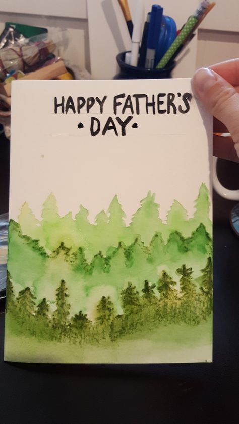 Father's day card Watercolor Father’s Day Watercolor Card, Diy Fathers Day Cards, Diy Father's Day Cards, Diy Fathers Day, Polaroid Cameras, Fathers Day Art, Cards Watercolor, Card Inspo, Beach Cards