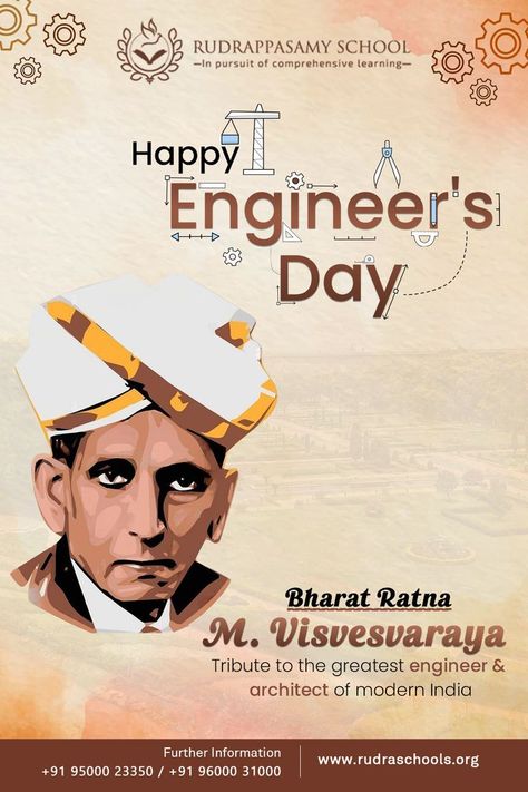 India celebrates Engineer's Day on September 15 to commemorate the birth anniversary of one of the greatest Indian Engineer Bharat Ratna Mokshagundam Visvesvaraya. #happyengineersday #EngineersDay #engineersday2022 #happyengineersday2022 Engineers Day India, Mokshagundam Visvesvaraya, Happy Engineer's Day, Engineers Day, Modern India, Branding Design Packaging, Projects To Try, Branding Design, Engineering