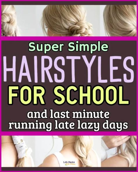 5-Minute Lazy EASY Hairstyles For School or Work-June 2023 Hairstyles Easy Quick Lazy Hair, Easy Lazy Hairstyles, Easy French Braid, Lazy Girl Hairstyles, Quick Hairstyles For School, Easy Work Hairstyles, Lazy Day Hairstyles, Beyonce Hair, 5 Minute Hairstyles