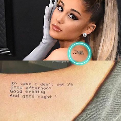 Truman Show Tattoo, Moonlight Tattoo, Ariana Grande Tattoo, The Truman Show, Tattoo Heart, See Ya, Subtle Tattoos, Dream Tattoos, Celebrity Tattoos