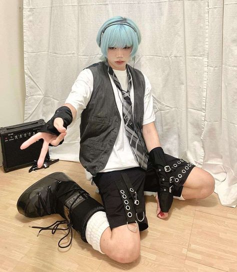 Male Outfit Ideas, Masculine Fits, Emo Boy Outfit, Nana Outfits, Visual Kei Outfits, Fem Boy Outfits, Masc Fits, Visual Kei Fashion