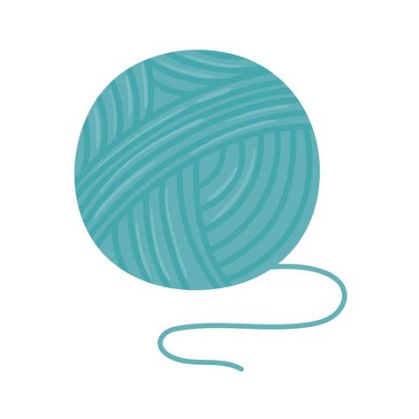 Yarn Clipart, Ball Of Yarn, Blue Ball, Yarn Ball, Vector Art, Vector Free, For Free, Clip Art, Yarn