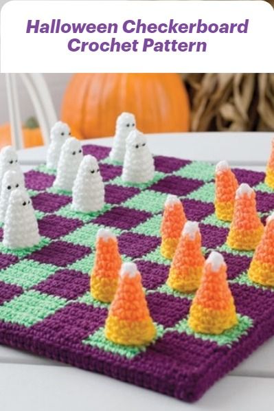 Crochet Patterns Easy, Crochet Game, Loom Knitting Projects, Halloween Crochet Patterns, Crochet Fall, Crochet Set, Fun Crochet Projects, Halloween Crochet, Diy Crochet Projects