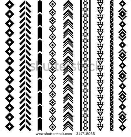 Navajo Geometric Tattoo Designs | Tribal geometric pattern. Aztec and Navajo ornament. Tribal tattoo ... Navajo Tattoos, Dr Tattoo, Muster Tattoos, Geometric Tattoos, Geometric Tattoo Design, Easy Drawing Tutorial, Irezumi Tattoos, Creativity Art, Arm Band Tattoo