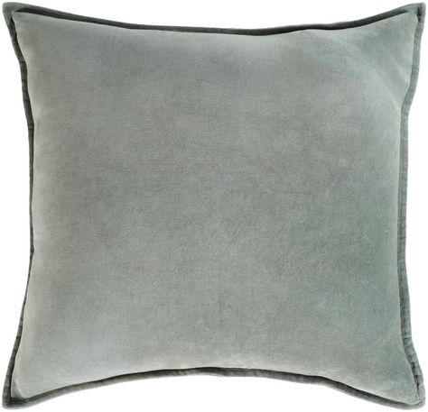 Pillow kit. Size: 20 inches x 20 inches. Woven with 100% cotton in India. Color: seafoam. Shape: square. Details: flange. Surya Cotton Velvet 20-in x 20-in Seafoam 100% Cotton Indoor Decorative Pillow in Green | CV021-2020D Surya Rugs, Rug Direct, Velvet Throw, Pillow Collection, Velvet Throw Pillows, Velvet Material, Modern Forms, Cotton Throws, Cotton Throw Pillow