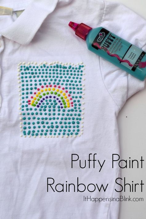 Puffy Paint Tshirt Ideas, Puffy Paint Shirts Ideas, Paint Off Clothes, Puff Paint Shirts, Puffy Paint Designs, Puffy Paint Shirts, Paint Out Of Clothes, Paint Tshirt, Elementary Crafts