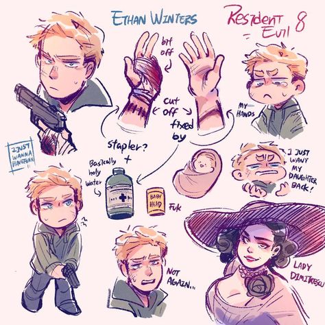 Resident Evil 7 Fanart, Resident Evil 8 Fanart, Resident Evil Village Fanart, Re8 Fanart, Ethan Winters Fanart, Resident Evil Art, Ethan Winters, Resident Evil Vii, Resident Evil 7