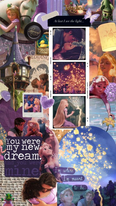 You Were My New Dream Tangled Wallpaper, Repunzal Tangled Aesthetic Wallpaper, Wallpaper Movies, Tangled Wallpaper, Funny Lockscreen, Disney Theory, Rapunzel And Eugene, Disney Princess Rapunzel, Disney Paintings