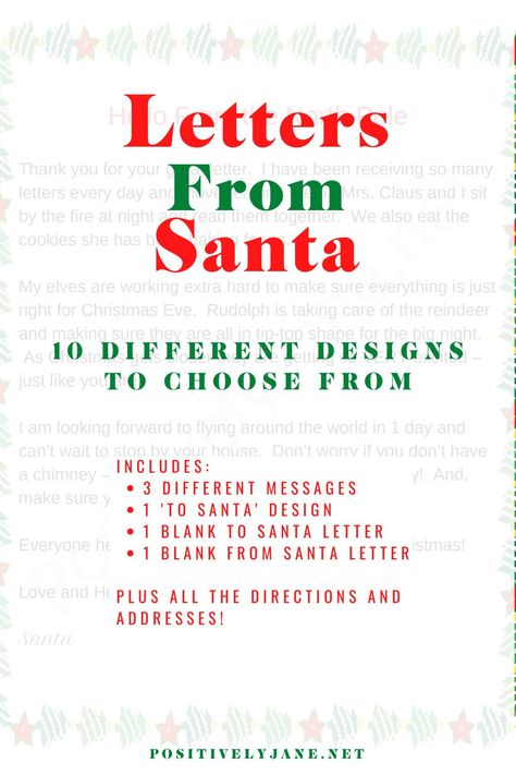 Did you know that Santa will send a letter to YOUR child postmarked from the North Pole? Yup. He will. Want to know this will even happen? Got ya covered - INCLUDING Santa Stationary -10 different designs. Check them all out! #lettersfromsanta #letterstosanta #santaletters #lettersfromnorhtpole #santaclausletters #christmaslist #christmasletters #christmasletterstosanta Santa Stationary, Letters From Santa, Faith Crafts, Branch Basics, Travel Crafts, Large Envelope, Random Act, Santa Suits, Free Lettering