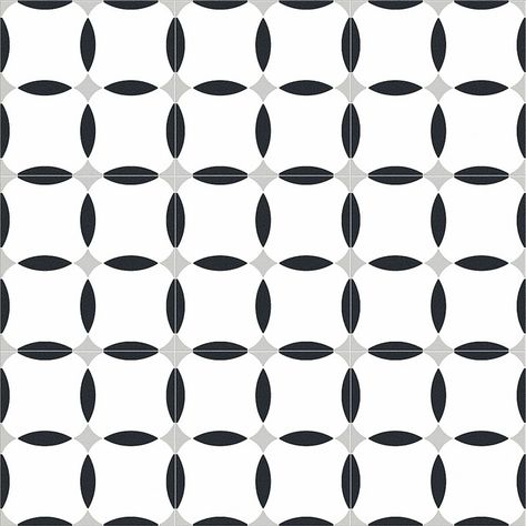 BLACK DIAMOND MATT NOSTALGIC - 205x205mm | The Tile Mob Diamond Tile Pattern, Pallet Size, Diamond Tile, Encaustic Tile, Tile Pattern, White Leaf, Beautiful Tile, Coastal Style, Decorative Tile