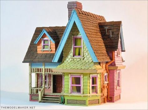 Up House Pixar, Up House Drawing, Pixar Up House, Custom Ring Box, Disney Pixar Movies, Disney Pixar Up, Victorian Dollhouse, Glitter Houses, Putz Houses