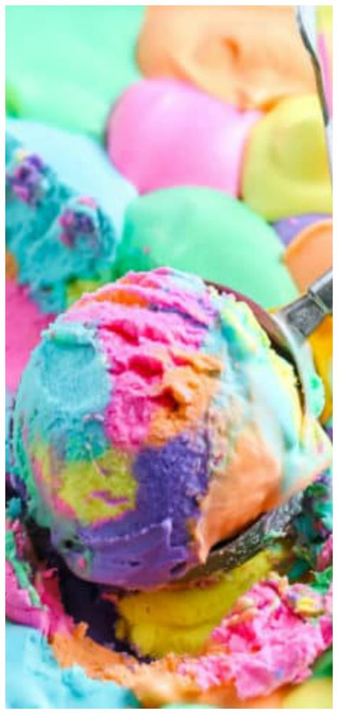 Neon Cakes, Fun Dessert, Rainbow Ice Cream, Healthy Food Habits, Colorful Ice Cream, Yummy Ice Cream, Lost 100 Pounds, Healthy Food Facts, No Churn Ice Cream