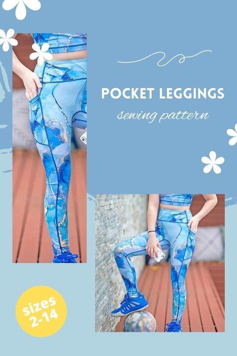 Spring Leggings With Pockets, Straight Leg, Girls Pants Sewing Pattern Free, Kids Elastic Waist Pants Pattern, Girls Leggings Pattern, Leggings With Pockets 10-12, Leggings Sewing Pattern, Free Printable Sewing Patterns, Making Clothing, Perfect Leggings