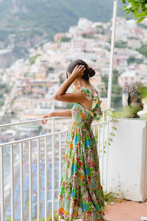 Positano Fashion, Amalfi Coast Outfits, Positano Italy Amalfi Coast, Italy Positano, Italian Dresses, Shop Mille, Coast Outfit, Coast Dress, Italian Vacation