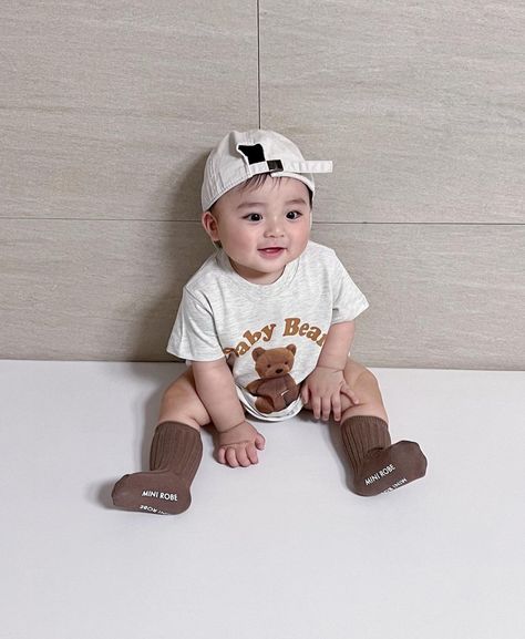 Ootd Baby Boy, Baby Boy Ootd, Korean Baby Boy, Kids Street Style, Korean Kids, Korean Baby, Cute Asian Babies, Baby Ootd, Korean Babies