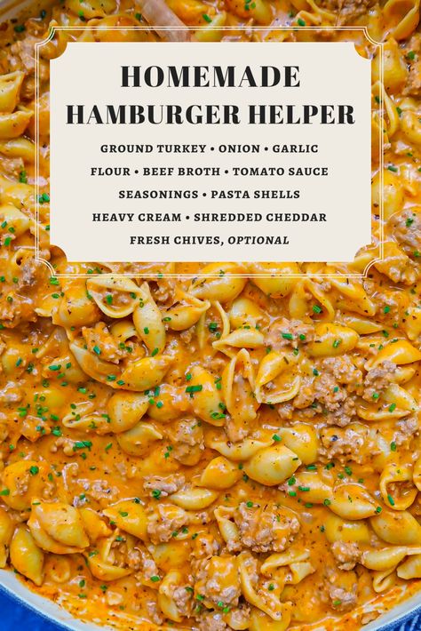 Homemade Hamburger Helper – The Comfort of Cooking Hamburger Helper Recipes, Easy Hamburger, Homemade Hamburger, Veggie Snacks, Homemade Hamburgers, Hamburger Helper, Small Pasta, Fast Dinners, Homemade Italian