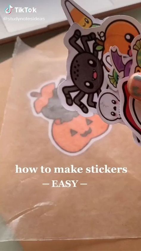 diy stickers tutorial! #AestheticStickers Stickers At Home, Make Stickers, Making Stickers, Homemade Stickers, Pinterest Diy Crafts, Easy Paper Crafts Diy, How To Make Stickers, Sticker Ideas, Make Your Own Stickers