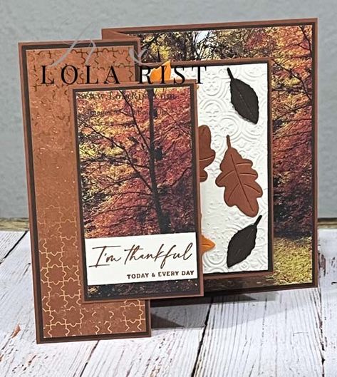 Stampin Up Beautiful Autumn, Stampin Up All About Autumn Cards, Folded Cards Ideas, Stampin Up Thanksgiving Cards, Artistically Inked, Fall Cards Handmade, Autumn Blessings, Gratitude Cards, Autumn Cards