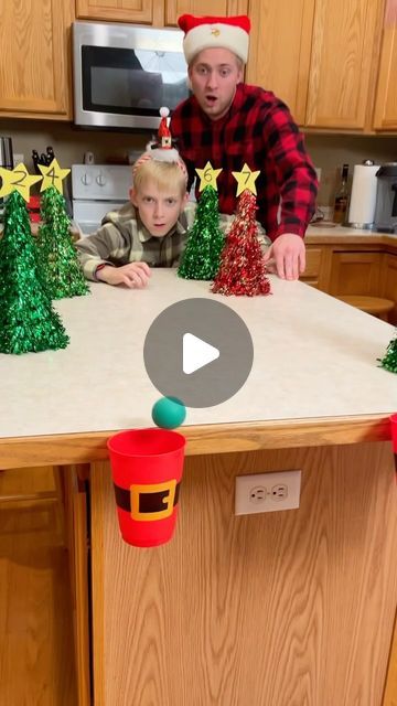 Aaron Benson on Instagram: "The Christmas Tree Ball Game! 🎄 #game #family #christmas" Benson Family Christmas Games, Christmas Tree Games For Kids, Reindeer Games For Toddlers, Family Christmas Gift Games, Christmas Holiday Games Families, Benson Brothers Christmas Games, Christmas Family Games With Gifts, Christmas Ping Pong Ball Games, Poke A Tree Christmas Game