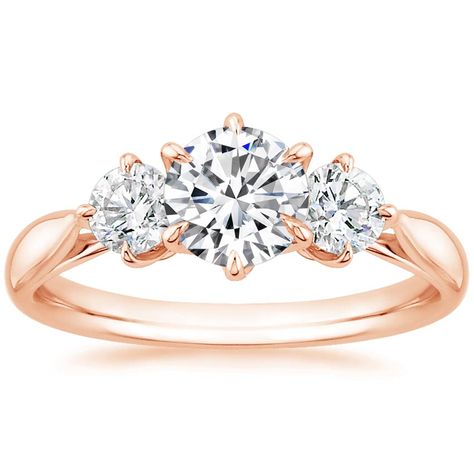 14K+Rose+Gold+Three+Stone+Catalina+Diamond+Ring+from+Brilliant+Earth White Gold Sapphire, Rose Gold Diamond Ring, Jewelry Appraisal, Three Stone Ring, Diamond Engagement Ring Set, White Gold Diamond Rings, Brilliant Earth, Three Stone Rings, Gold Diamond Rings