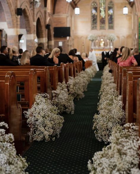 Church Ceremony Decorations, Lana Wedding, Aisle Florals, Ceremony Decorations Church, Church Aisle Decorations, Wedding Church Aisle, Church Aisle, Bay Photography, Reception Styling