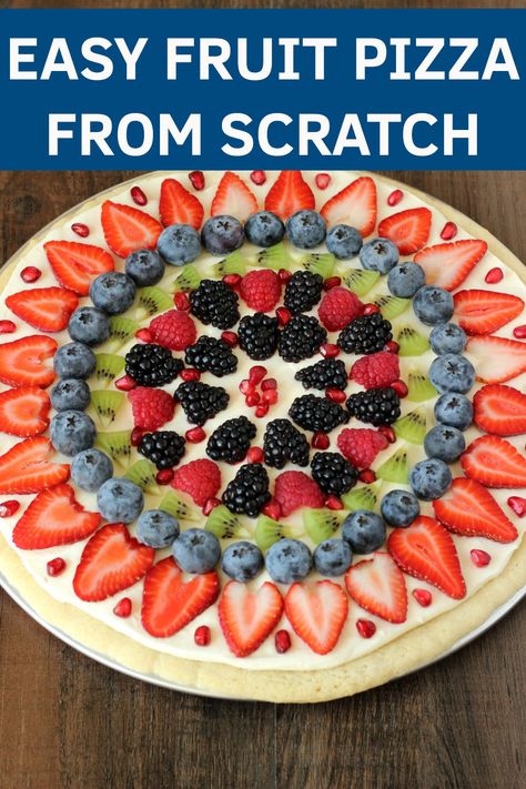 Fruit Pizza With Homemade Crust, Fruit Pizza Dough Recipe, Fruit Pizza From Scratch, Fruit Pizza Homemade Crust, Fruit Pizza Halloween, Sugar Cookie Dough For Fruit Pizza, Fruit Pizza With Marshmallow Fluff, Fruit Pizza Crust Recipe, Homemade Fruit Pizza Crust