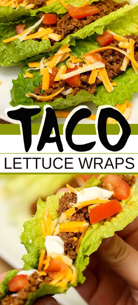 Low Carb Taco, Taco Wraps, Lettuce Tacos, Taco Lettuce Wraps, Low Carb Tacos, Lettuce Wrap Recipes, Boiled Egg Diet Plan, Resep Diet, Protein Meal