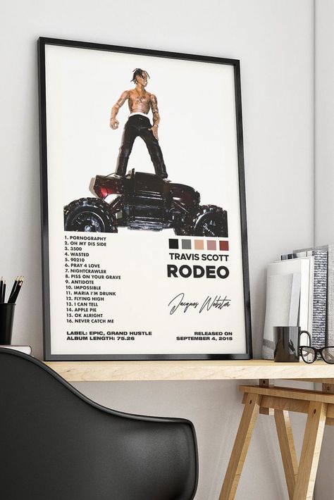 Travis Scott Album Cover, Travis Scott Poster, Travis Scott Album, Travis Scott Rodeo, Rodeo Poster, Album Frames, Vinyl Decor, Poster Room, Birthday Wishlist