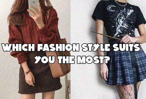 Which Fashion Style Suits You The Most? Fashion Quizzes, Fashion Styles Types, What Is My Aesthetic, Outfits Quiz, Fashion Quiz, Aesthetic Quiz, Best Questions, Style Quizzes, Quiz Buzzfeed