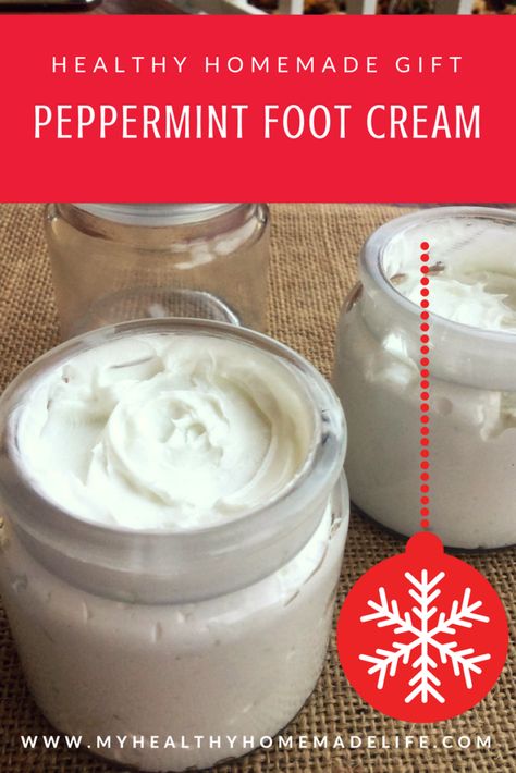 Homemade Peppermint Foot Cream (DIY Gift) Coffee Facial, Hand & Foot Cream, Peppermint Cream, Diy Kosmetik, Homemade Lotion, Home Remedies For Hair, Foot Cream, Natural Beauty Tips, Wrinkle Cream