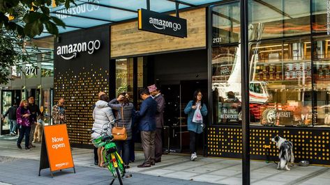 A look at the experience of shopping at the Amazon Go store, and how the artificial intelligence that lets you walk in, fill a bag, and walk out could shape retail. Amazon Go, Shop Plans Workshop, Cash Wrap, Go Work, Shop Fronts, Shop Window Design, Shop Front, Amazon Fba, Amazon Store