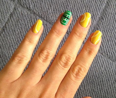 Wimbledon nails! Tennis Inspired Nails, Tennis Nail Art, Wimbledon Nails, Tennis Nails Designs, Tennis Nails, Sports Nail Art, Sports Nails, Moon Nails, Nail Pictures