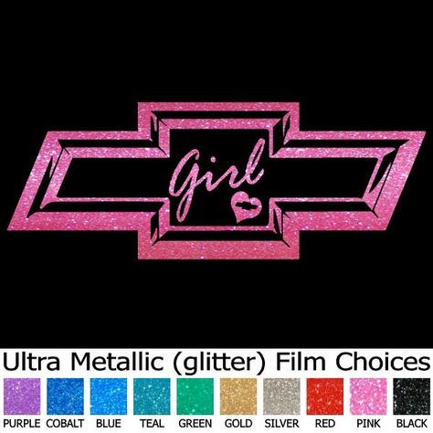 Pink Metallic 3 D Look CHEVY BOWTIE 36 Window Decals Gmc Truck Accessories, Tahoe Chevy, Pink Truck Accessories, Chevy Suv, Truck Window Stickers, Gmc Trucks Sierra, Vintage Chevy Trucks, Chevy Bowtie, Chevy Girl