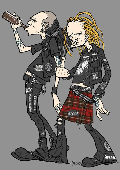 Punk Art Illustration, Punk Art Drawings, Punk Artwork, Punk Rock Art, Punk Cartoon, Punk Illustration, Punk Character, Punk Drawing, Black Metal Art