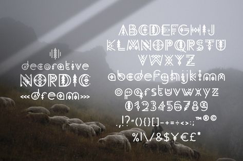 Nordic Dream Font Family by Anna Zakharchenko on @creativemarket Nordic Font, Dream Font, Custom Typeface, Font Maker, Baking Soda Cleaning, Stylish Alphabets, Geometric Symbols, Typography Love, Dream Symbols