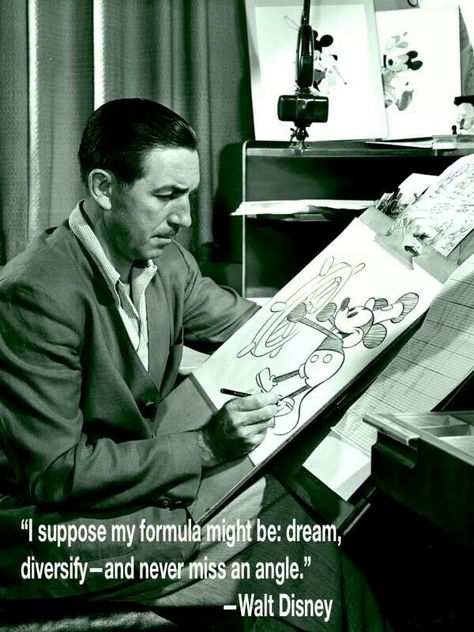 Walt Disney sketching Mickey Mouse. Disney Calendar, Walt Disney Quotes, Walter Elias Disney, Disney Dining, Drawing Board, Disney Quotes, Disney World Resorts, Disneyland Paris, Disney Pictures