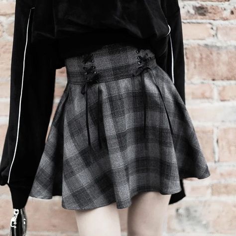 Check out our Gothic Gray Plaid Skirt at #checkitout Gothic Black Pleated Skirt, Gothic High Waist Pleated Mini Skirt, Grey Plaid Skirt, Victorian Plaid Skirt, Dark Academia Plaid Skirt, Goth Plaid Skirt, Gray Plaid, Plaid Skirts, Plaid