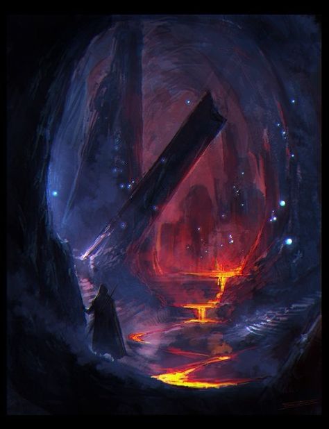 Lava cave for Chezl'bah City Project, The Lost City, On Hiatus, 다크 판타지, Biome, Fantasy Setting, Fantasy Places, Fantasy Art Landscapes, Fantasy Concept Art