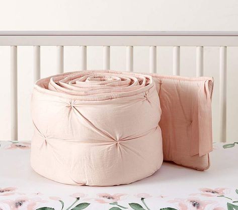 Pottery Barn Kids Bumper Crib Bumper Pads, Pottery Barn Baby, Crib Pillows, Baby Sofa, Bumper Pads For Cribs, Diy Crib, Girl Nursery Bedding, Cot Bumper, Grey Linen Bedding