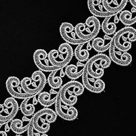 Amazon.com: 2-Yards 4-3/8" Metallic Lace Trim for Bridal, Costume or Jewelry, Crafts and Sewing, LP-MX-4608 (Silver) Hobbies Creative, Creative Arts And Crafts, Silver Lace, Textile Arts, Metal Lace, Lace Trims, Gold Lace, Creative Hobbies, Creative Arts