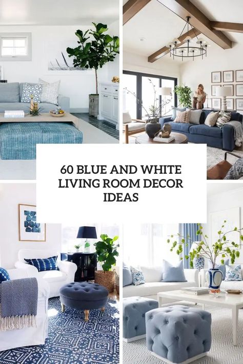 blue and white living room decor ideas Blue And Off White Living Room, Coastal Living Rooms With Blue Sofas, Blue And Cream Living Room Ideas, Blue And White Living Room Farmhouse, Navy White Living Room, Blue And White Living Room Coastal, Blue Farmhouse Living Room, Cream And Blue Living Room, Blue And Beige Living Room